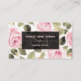 Modern Watercolor Blommigt Ro Guld Makeup Tidsbeställning Kort