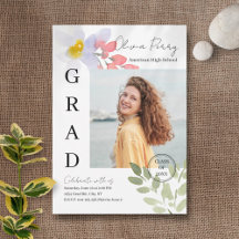 Modern Watercolor Blommigt Studenten