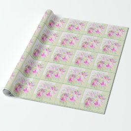 Modern Watercolor Boho Lilac Blommigt Elegant Presentpapper