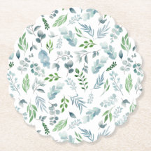 Modern Watercolor Botanical Greenery Eucalyptus