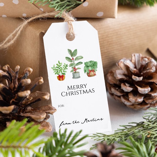 Modern Watercolor botanical Greenery Presentetikett (Skapare uppladdad)