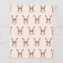 Modern Watercolor Cute Påskhare Ansikte Papper