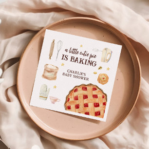 Modern Watercolor Cutie Paj är Baking Baby Shower Pappersservett