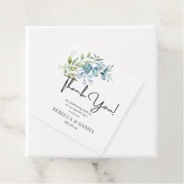 Modern Watercolor Eucalyptus Greenery Wedding Gåvor Etiketter