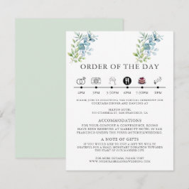 Modern Watercolor Eucalyptus Greenery Wedding Tilläggskort
