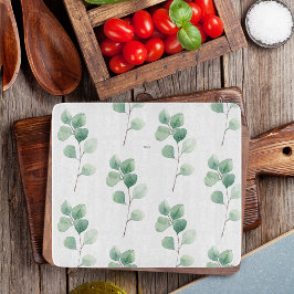 Modern Watercolor Eucalyptus Grönt Mönster