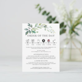 Modern Watercolor Eucalyptus Leaves Greenery Tilläggskort