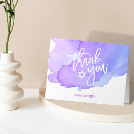 Modern Watercolor Fladdermus Pub Mitzvah Tack #LC