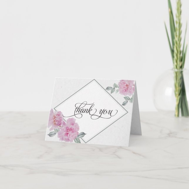 Modern Watercolor Glitter Foliage BarefootBride™ Tack Kort (Framsida)