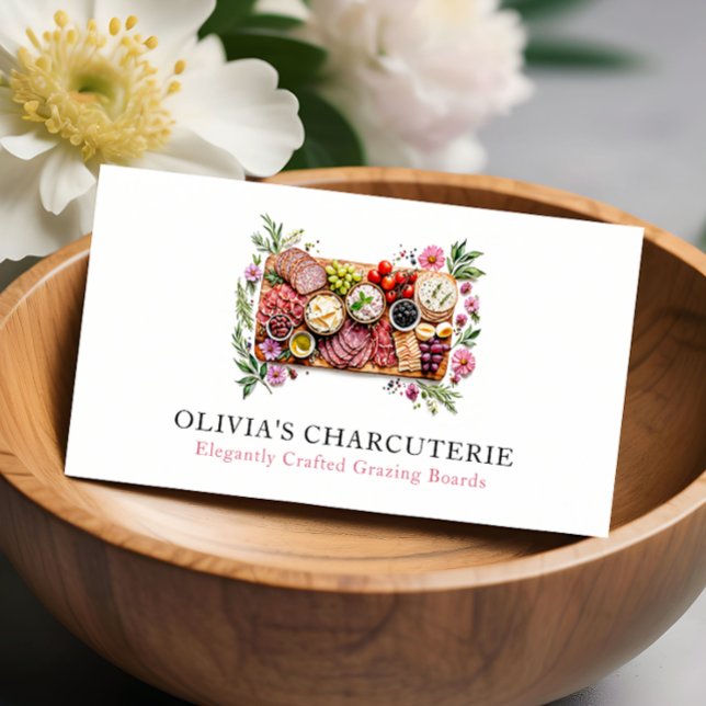 Modern Watercolor Graboard QR-kod Visitkort (Skapare uppladdad)