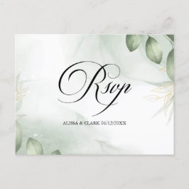 Modern Watercolor Greenery OSA Postcard Vykort