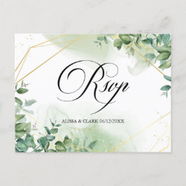 Modern Watercolor Greenery OSA Postcard Vykort