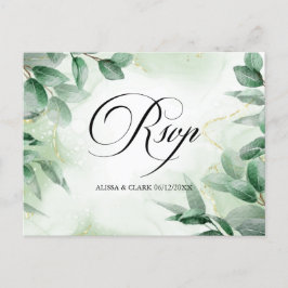 Modern Watercolor Greenery OSA Vykort