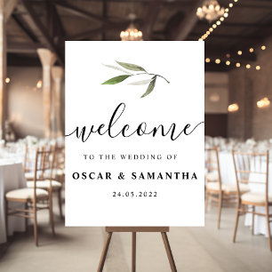 Modern Watercolor Grönt Olive Gren Poster