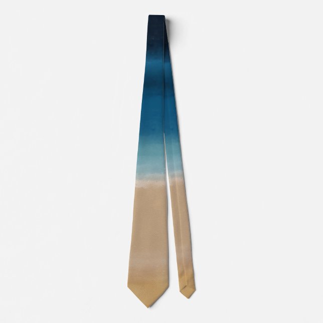 Modern Watercolor Guld Blue Beach Slips (Framsida)