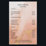 Modern Watercolor Guld Glitter Flyer<br><div class="desc">Modern,  Watercolor,  Guld Glitter Flyer. på båda sidor. Designad för konstruktörer,  stilister,  loungor,  hår- och konfektionskonster,  nagel och lashartister,  centrum i hälsa med mera.</div>