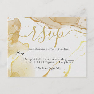 Modern Watercolor Guld OSA vykort