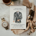 Modern Watercolor Kostym Groomsman Frieri begäran Anteckningskort<br><div class="desc">"Hon fick mig att skaffa ett kort." Be era bästa killar att stå vid er sida med dessa unika kort... är ni mina bästa mankort. Med ett modernt typsnitt i kostym och stil med skrivmaskin. Vänd kortet om du vill visa en rolig jobbbeskrivningslista som kan anpassas till kostym om din...</div>