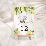 Modern Watercolor Lemon Möhippa Bord-kort Bordsnummer<br><div class="desc">Kasta in kärlek i firande med våra artiklar! Infekterad med den pulserande charmen av vattenfärgscitroner och botaniskt inslag är dessa föremål en oärlig glädjedödande förklaring. Den fina kombinationen av citrusfrukter och lush grey skapar en atmosfär som är både uppfriskande och romantisk. Lägg er möhippa i den här charmerande designen och...</div>