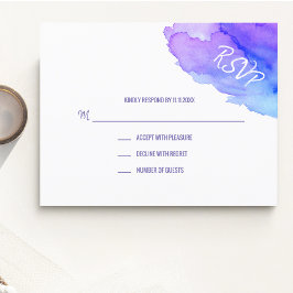 Modern Watercolor Lila Blue OSA Infoga kort