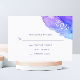 Modern Watercolor Lila Blue OSA Infoga kort