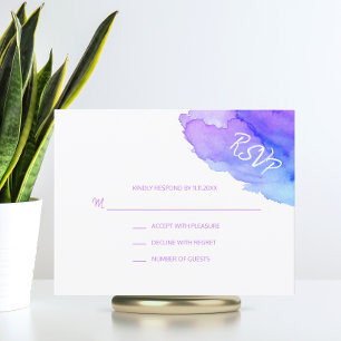 Modern Watercolor Lila Blue OSA Infoga kort