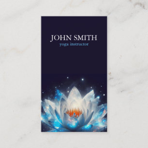 Modern Watercolor Lotus Flower Logotyp Yoga Visitkort