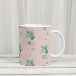 Modern Watercolor Löv Mönster Kaffemugg<br><div class="desc">Modern Watercolor Löv Mönster</div>