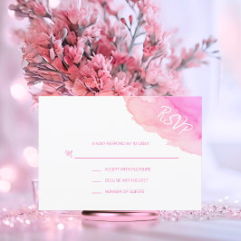 Modern Watercolor Peach Rosa OSA Infoga kort