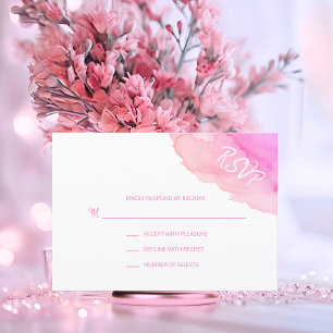 Modern Watercolor Peach Rosa OSA Infoga kort