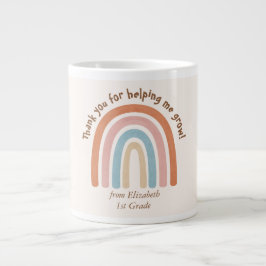 Modern Watercolor Rainbow Teacher Tack Mugg Jumbo Mugg