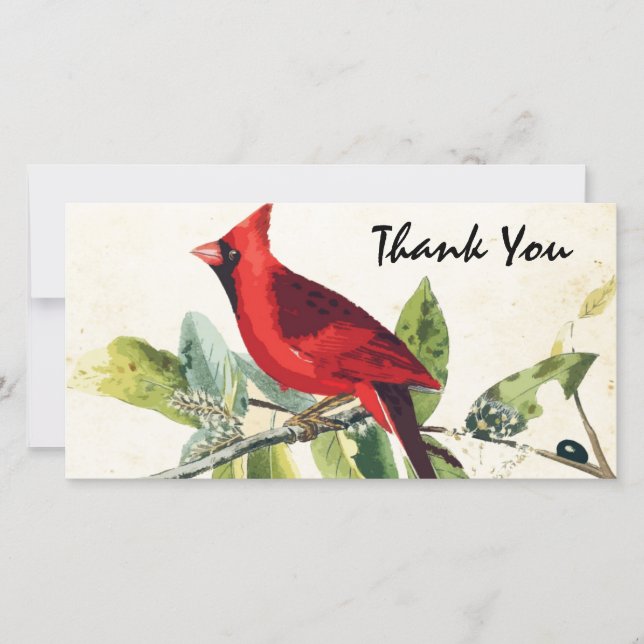 Modern Watercolor Red Cardinal Funeral Tack (Framsida)