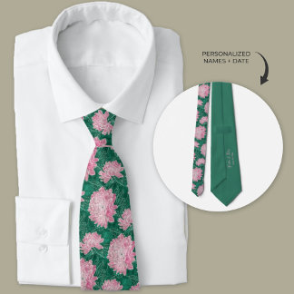 Modern Watercolor Rosa Dahlia Blommigt Slips