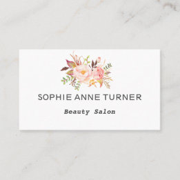 Modern Watercolor Rosa Flowers Tidsbeställning Kort