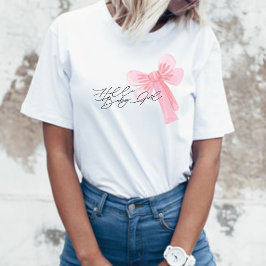 Modern Watercolor Rosabrunt Babygirl Båge T Shirt