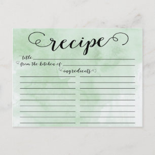 Modern Watercolor Script Möhippa Recification Card Vykort