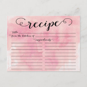 Modern Watercolor Script Möhippa Recification Card Vykort