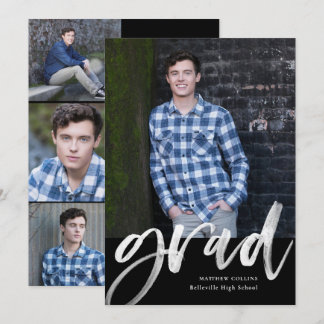 Modern Watercolor Script Photo Boy Studenten Meddelande