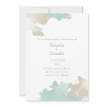 Modern Watercolor Stänk Bröllop