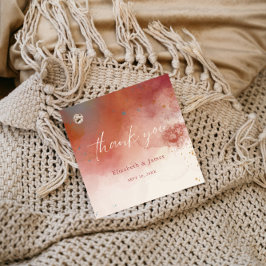 Modern Watercolor Terracotta Desert Boho Bröllop Gåvor Etiketter