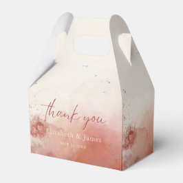 Modern Watercolor Terracotta Desert Boho Bröllop Presentaskar