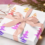 Modern Watercolor Winter Gräs Rosa Träd jul Presentpapper<br><div class="desc">Modern Watercolor Winter Gräs Rosa Träd jul</div>