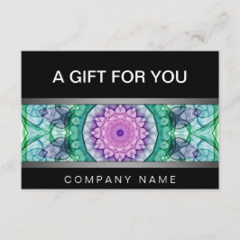 Modern Waterlily mandala-presentkort