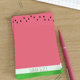 Modern Watermelon Cute Rosa 4 tum x 6 tum Anteckni Post-it Block