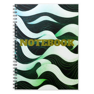 Modern Wave Art-anteckningsbok Anteckningsbok
