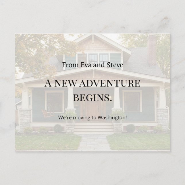 Modern We Have Moved New Home Postcard Vykort (Framsida)