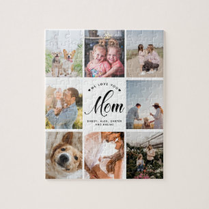 Modern We Kärlek You Mamma Personlig Photo Collage Pussel
