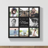 Modern WE LOVE YOU Mamma Mors dag Foto Collage 