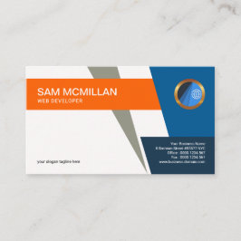 Modern webben för stilfull unik grå visitkort