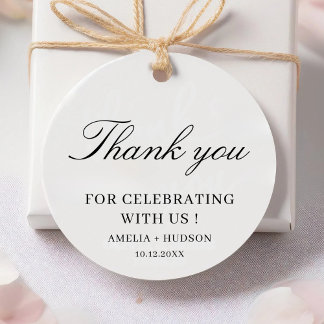 Modern Wedding Bridal Shower Baby Shower Thank You Gåvor Etiketter